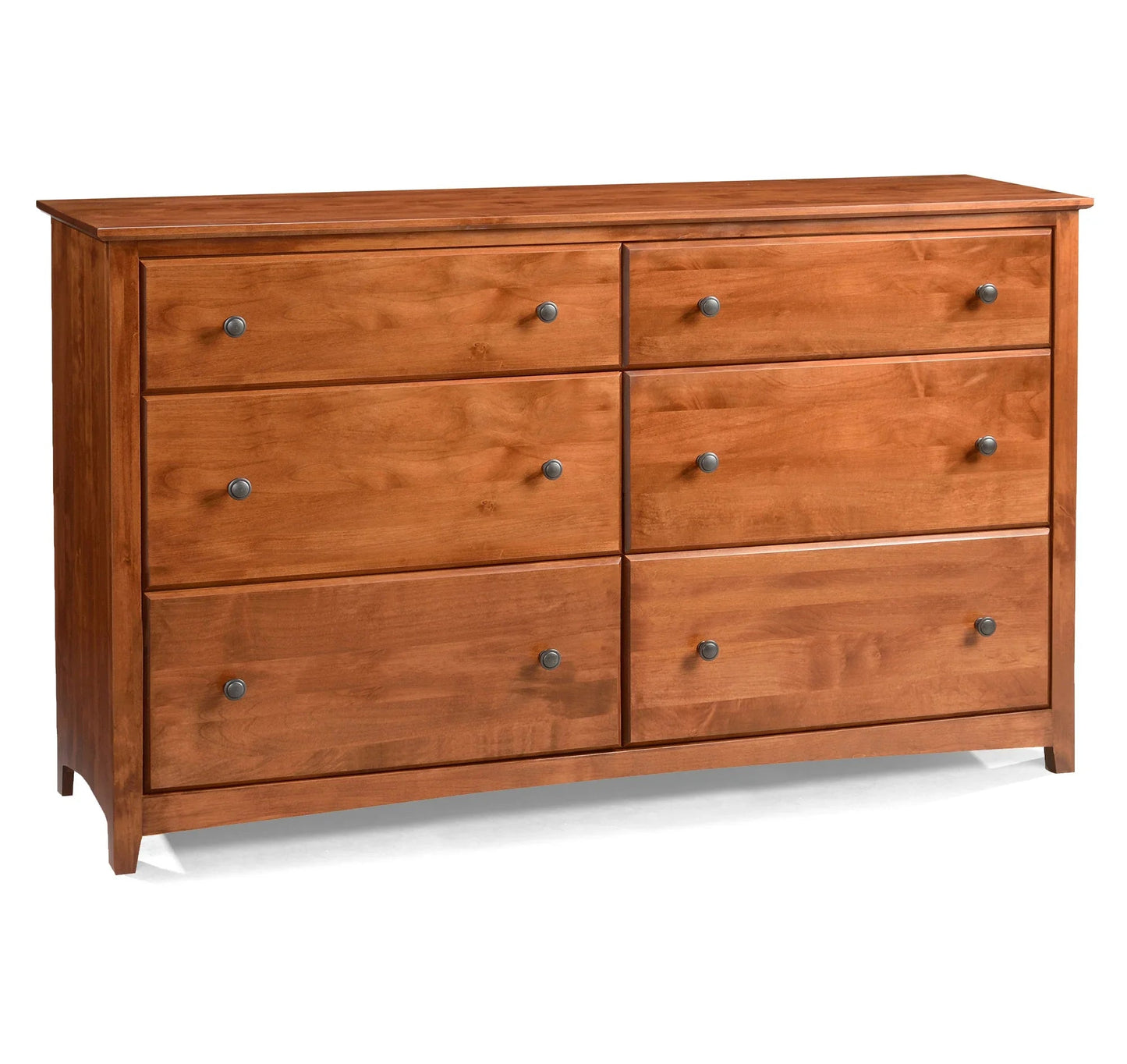 Commode à 6 tiroirs en aulne Shaker